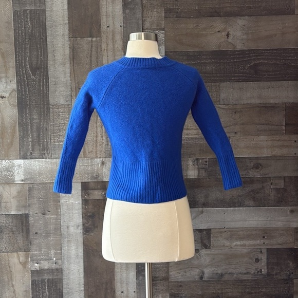 Boden blue 3/4 sleeve sweater XSmall gorpcore old money preppy academia wool - Picture 7 of 10